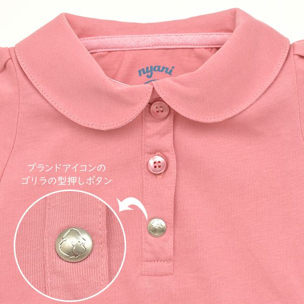 【SALE／40%OFF】オーガニックコットン ベビー ポロＴシャツ（半袖）ガールズ