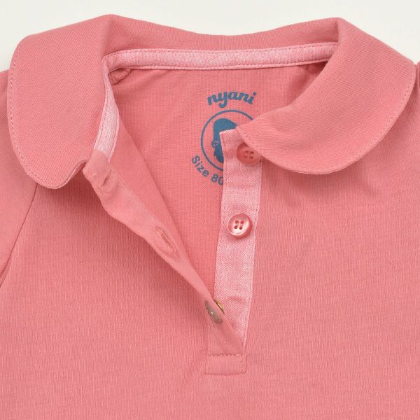 【SALE／40%OFF】オーガニックコットン ベビー ポロＴシャツ（半袖）ガールズ