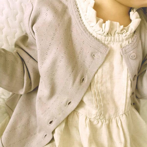 【SALE／40%OFF】オーガニックコットン キッズポインテルカーディガン（長袖）