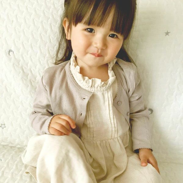 【SALE／40%OFF】オーガニックコットン キッズポインテルカーディガン（長袖）