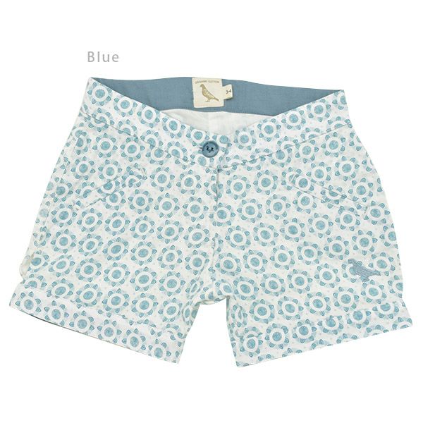 【SALE／40%OFF】オーガニックコットン キッズショートパンツ Flower