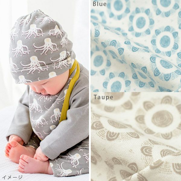 【SALE／40%OFF】オーガニックコットン ベビー結び帽 Flower