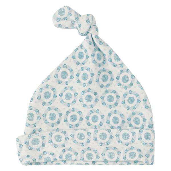 【SALE／40%OFF】オーガニックコットン ベビー結び帽 Flower