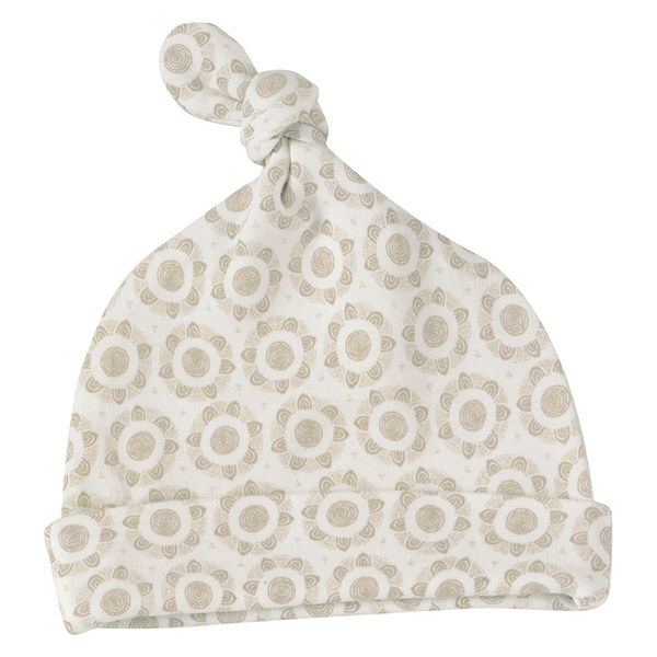 【SALE／40%OFF】オーガニックコットン ベビー結び帽 Flower