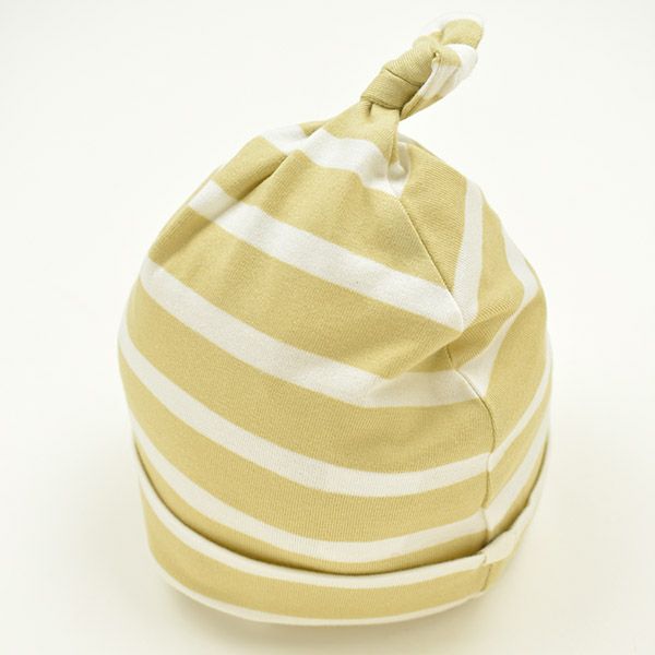 【SALE／50%OFF】オーガニックコットン ベビー結び帽 BretonStripe