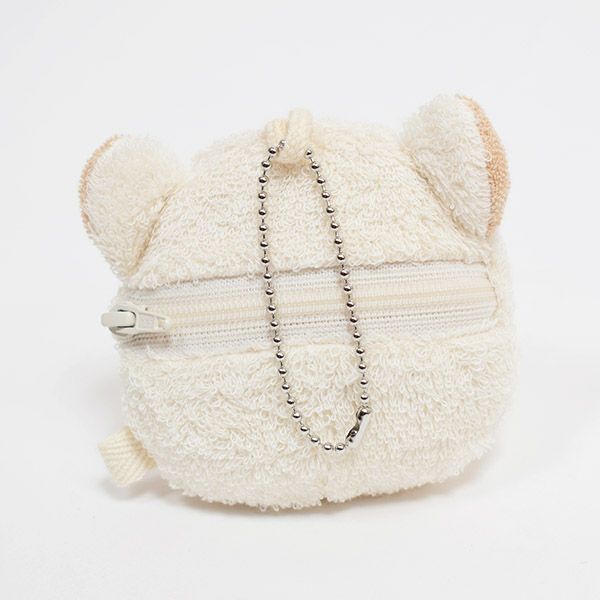 【SALE／40%OFF】オーガニックコットン くまのぬいぐるみフェイスポーチ