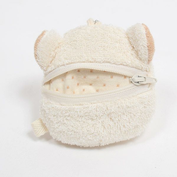 【SALE／40%OFF】オーガニックコットン くまのぬいぐるみフェイスポーチ