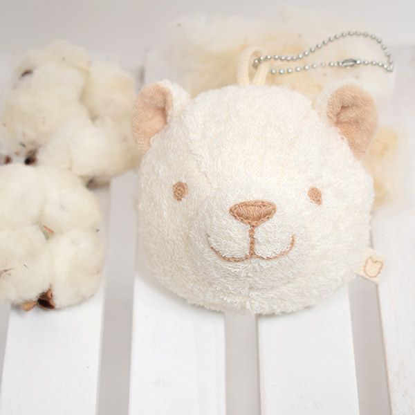 【SALE／40%OFF】オーガニックコットン くまのぬいぐるみフェイスポーチ