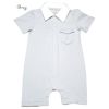 【SALE／50%OFF】オーガニックコットン ベビーショートオール（半袖）Little Business