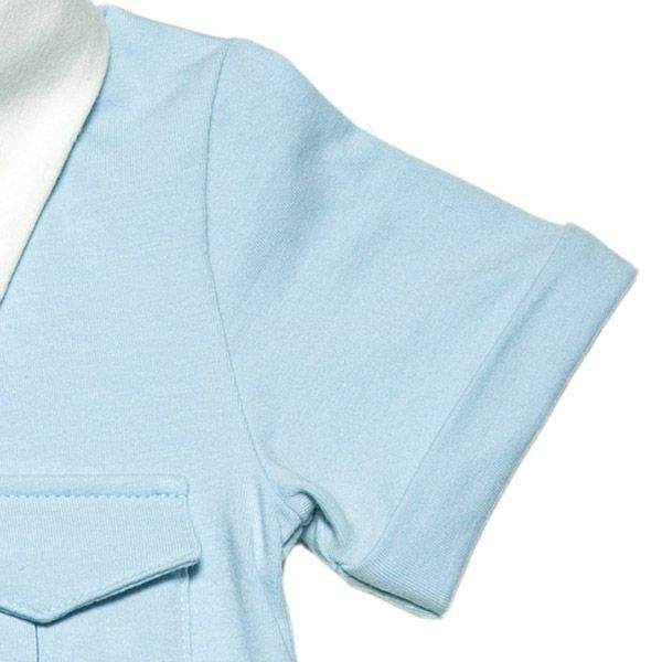 【SALE／50%OFF】オーガニックコットン ベビーショートオール（半袖）Little Business