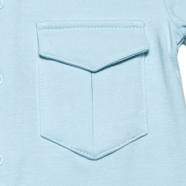 【SALE／50%OFF】オーガニックコットン ベビーショートオール（半袖）Little Business