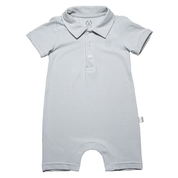 【SALE／50%OFF】オーガニックコットン ベビーショートオール（半袖）Classic 3 Button