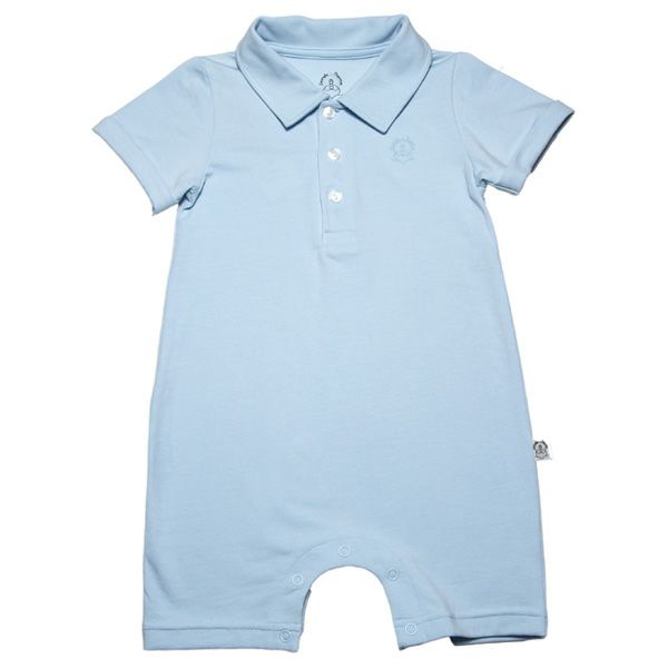 【SALE／50%OFF】オーガニックコットン ベビーショートオール（半袖）Classic 3 Button