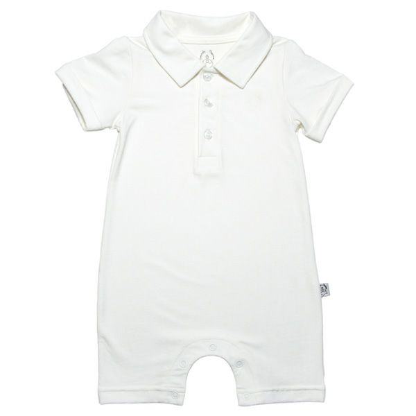 【SALE／50%OFF】オーガニックコットン ベビーショートオール（半袖）Classic 3 Button