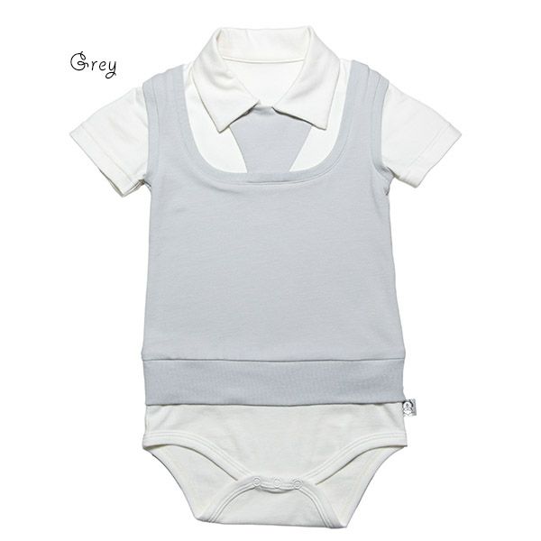 【SALE／50%OFF】オーガニックコットン ベビーロンパース（半袖）Lovingly Layered