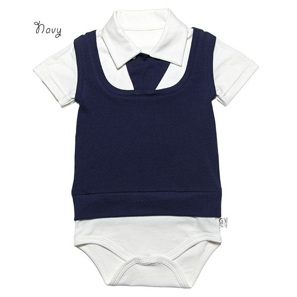 【SALE／50%OFF】オーガニックコットン ベビーロンパース（半袖）Lovingly Layered