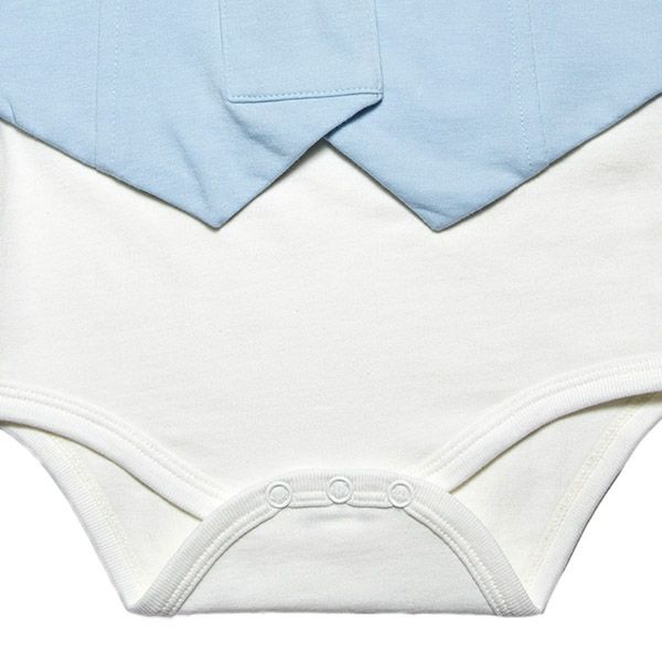 【SALE／50%OFF】オーガニックコットン ベビーロンパース（半袖）Young Gentleman