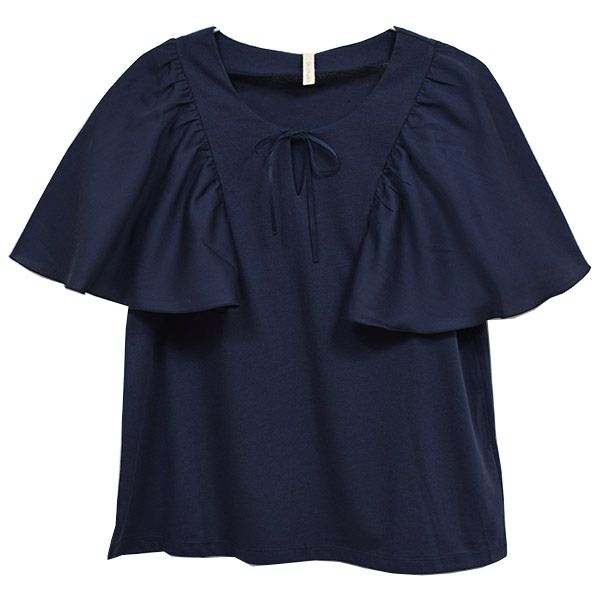 【SALE／40%OFF】オーガニックコットン フレアスリーブトップ