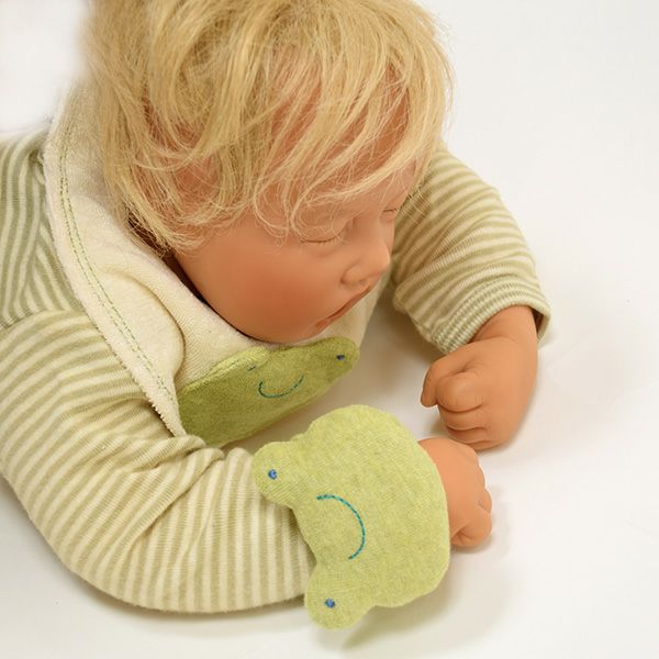 オーガニックコットン かえる リストガラガラ