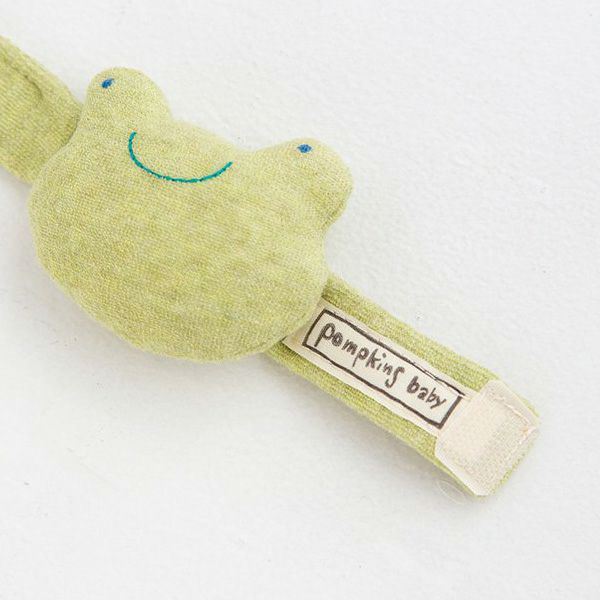 オーガニックコットン かえる リストガラガラ