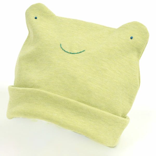 オーガニックコットン かえる キャップ