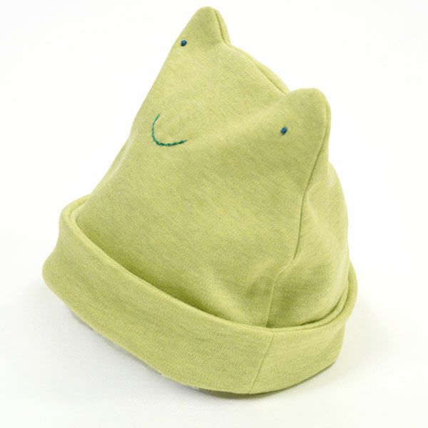 オーガニックコットン かえる キャップ