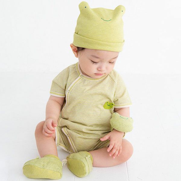 オーガニックコットン かえる キャップ