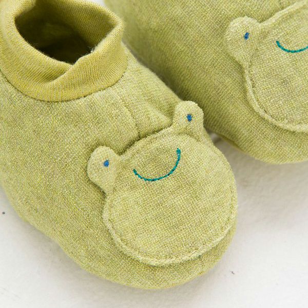 オーガニックコットン かえる ブーティ