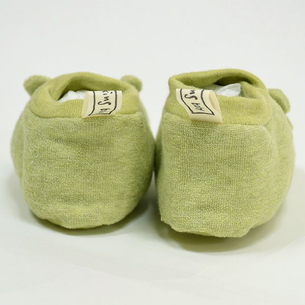 オーガニックコットン かえる ブーティ