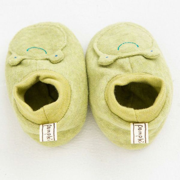 オーガニックコットン かえる ブーティ
