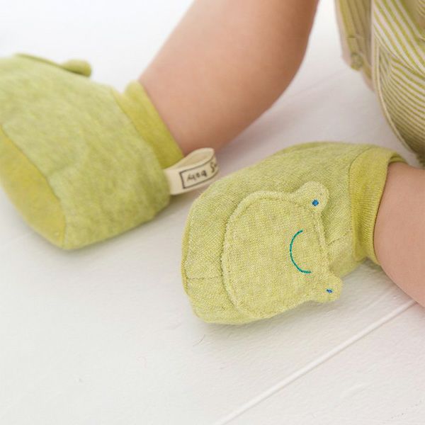 オーガニックコットン かえる ブーティ