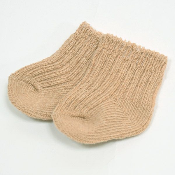 オーガニックコットン シンプルローゲージソックス