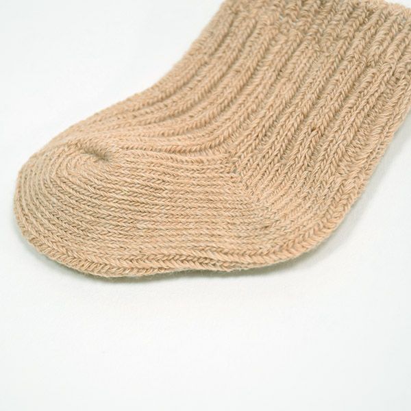 オーガニックコットン シンプルローゲージソックス