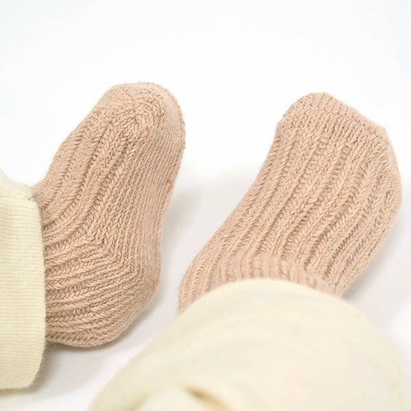 オーガニックコットン シンプルローゲージソックス