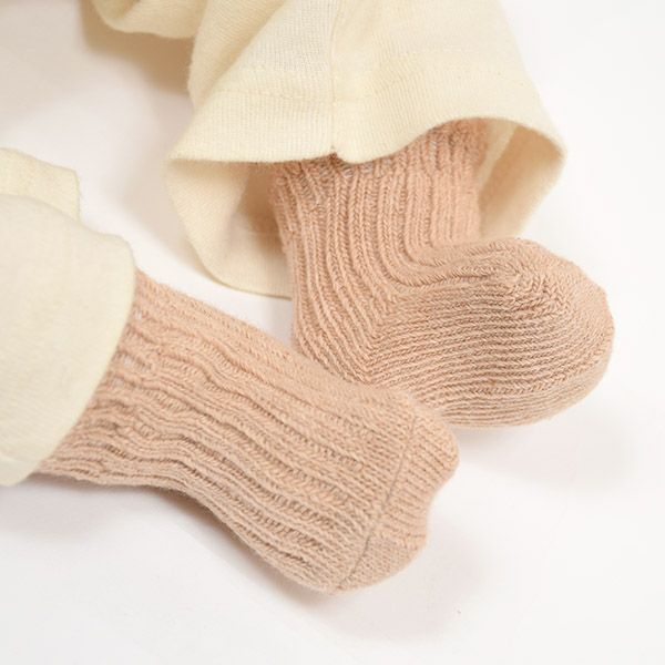 オーガニックコットン シンプルローゲージソックス