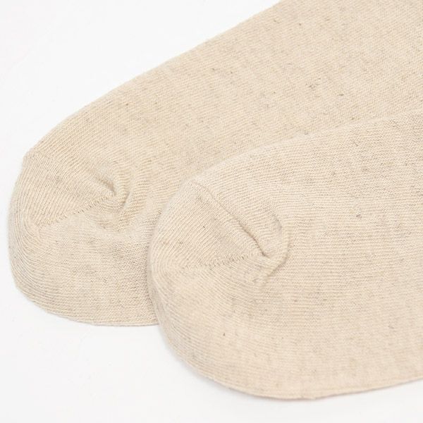 オーガニックコットン＆リネン プレーンソックス リネンナチュラル 22.5-24.5