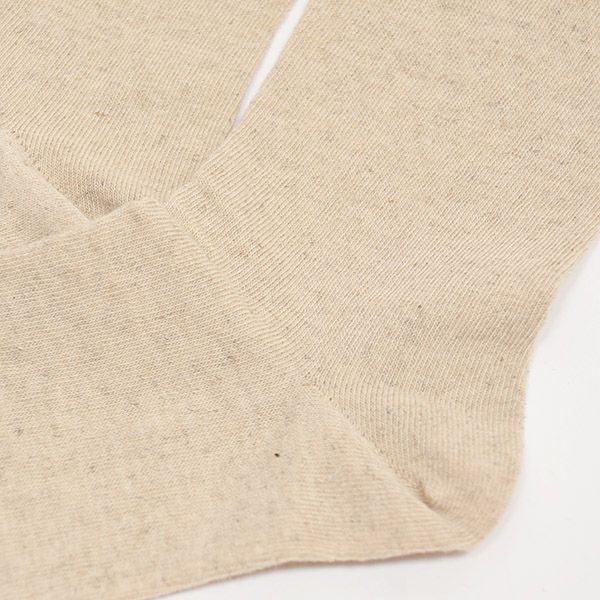 オーガニックコットン＆リネン プレーンソックス リネンナチュラル 22.5-24.5