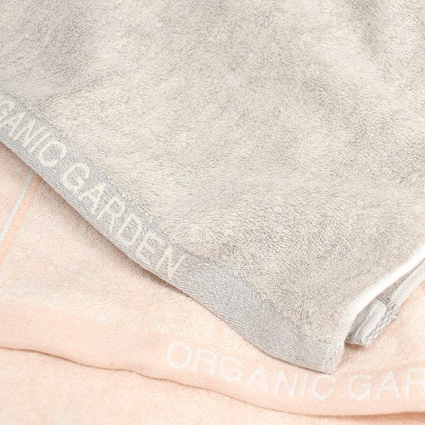 オーガニックコットン ロゴバスタオル 彩土染め