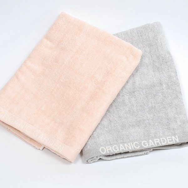 オーガニックコットン ロゴバスタオル 彩土染め