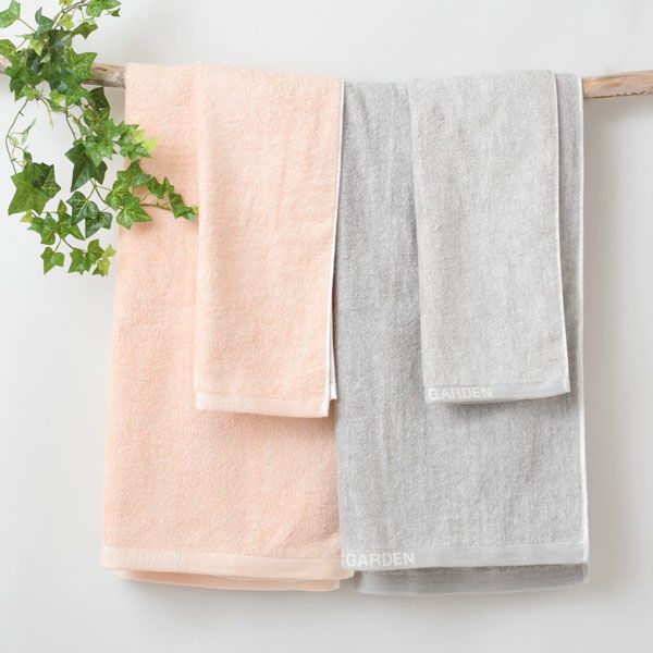 オーガニックコットン ロゴバスタオル 彩土染め