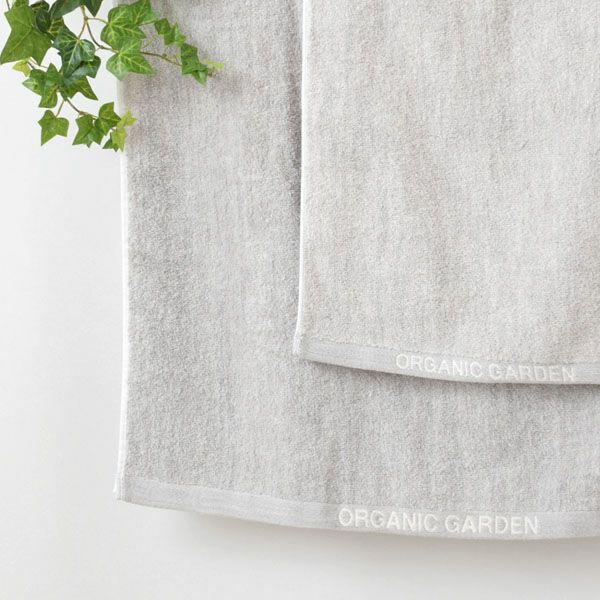オーガニックコットン ロゴバスタオル 彩土染め