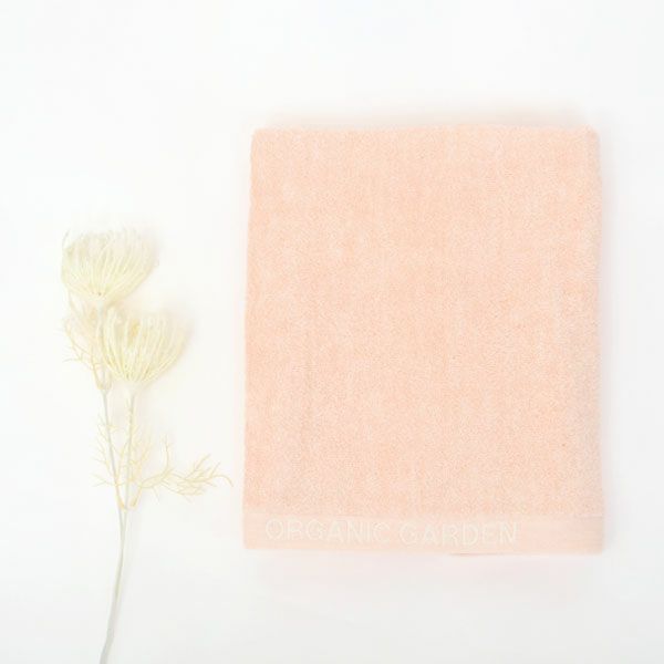 オーガニックコットン ロゴバスタオル 彩土染め