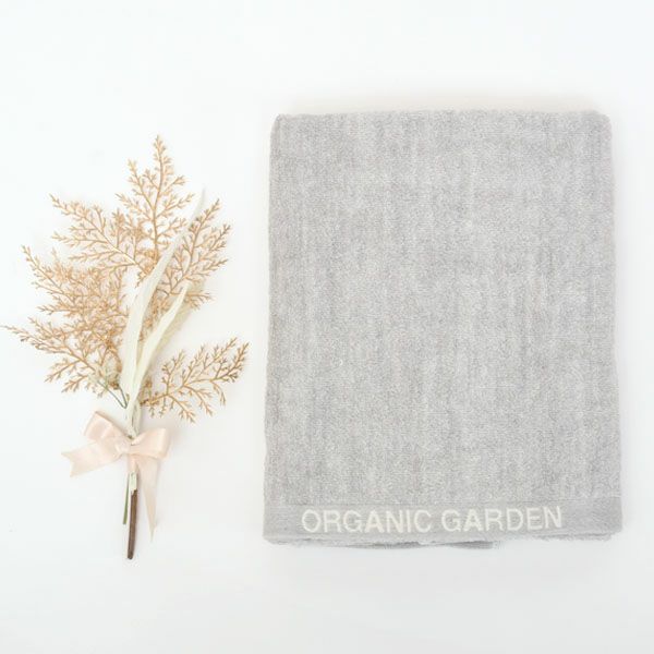 オーガニックコットン ロゴバスタオル 彩土染め