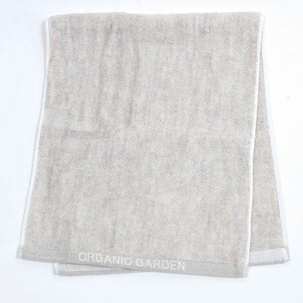 オーガニックコットン ロゴフェイスタオル 彩土染め