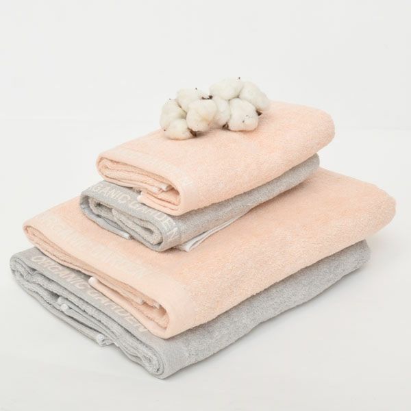 オーガニックコットン ロゴフェイスタオル 彩土染め