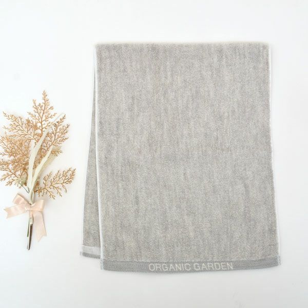 オーガニックコットン ロゴフェイスタオル 彩土染め