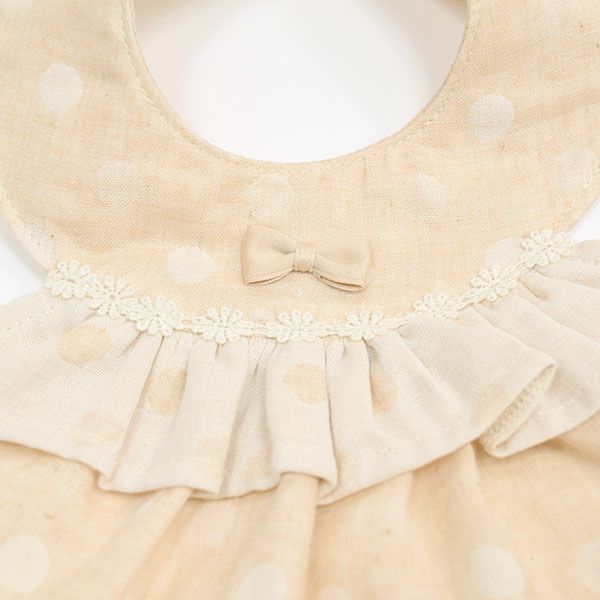 オーガニックコットン ドレスアップスタイ リボン 水玉