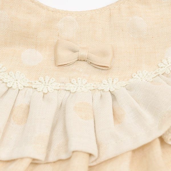 オーガニックコットン ドレスアップスタイ リボン 水玉