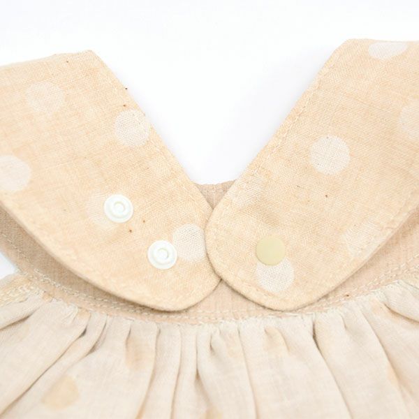 オーガニックコットン ドレスアップスタイ リボン 水玉