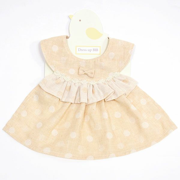 オーガニックコットン ドレスアップスタイ リボン 水玉
